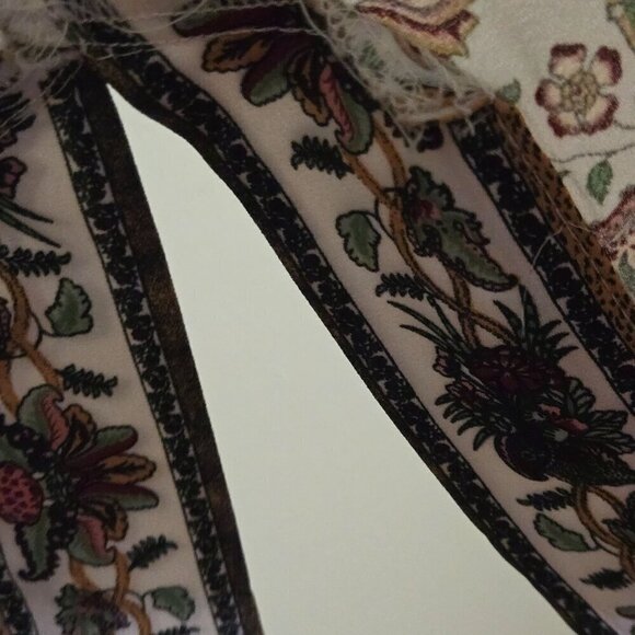 Max Studio Cream Floral Open Front Kimono Size M - Picture 8 of 8